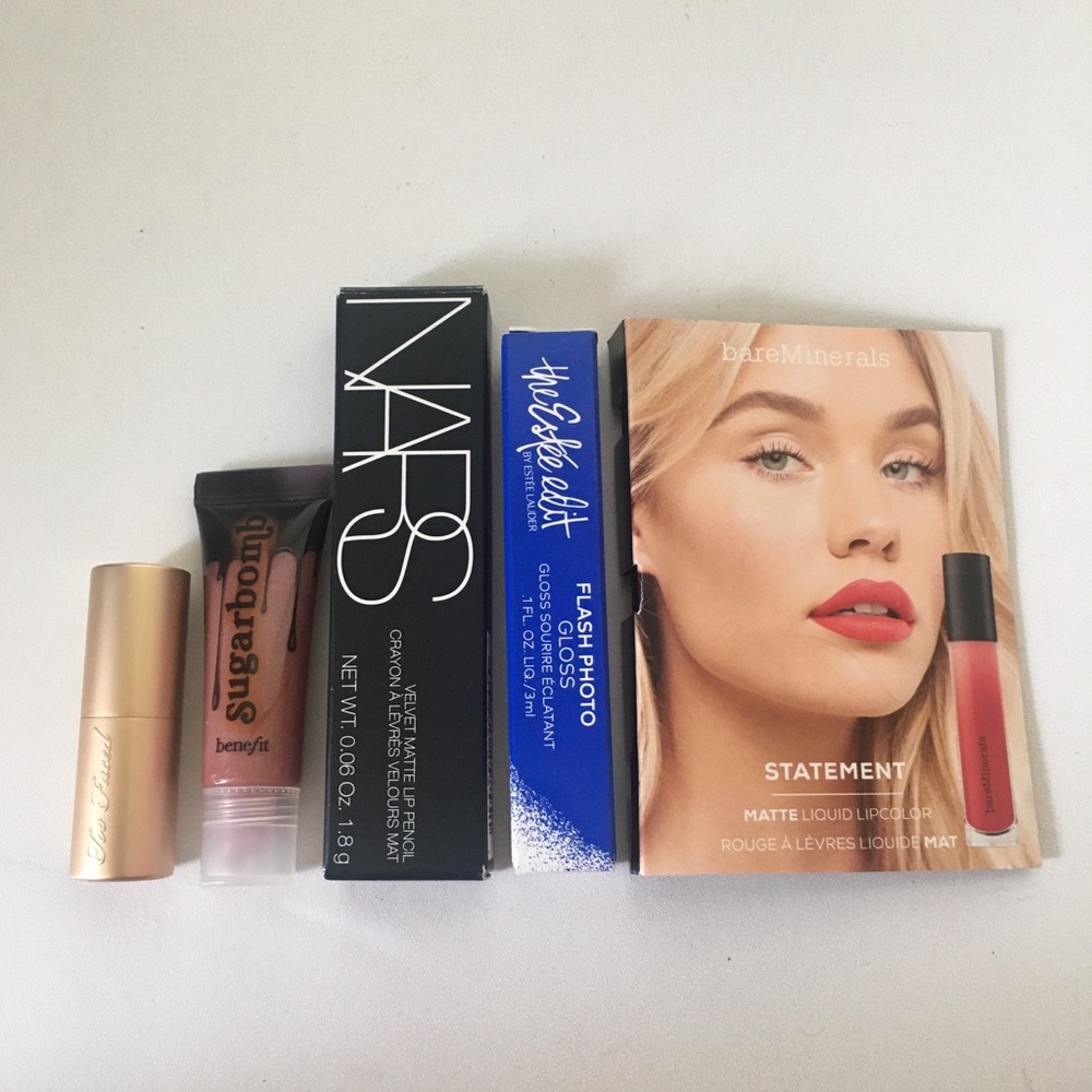 SOLD NWT Estée Lauder Benefit Nars Too Faced Lip Set - Picture 1 of 12
